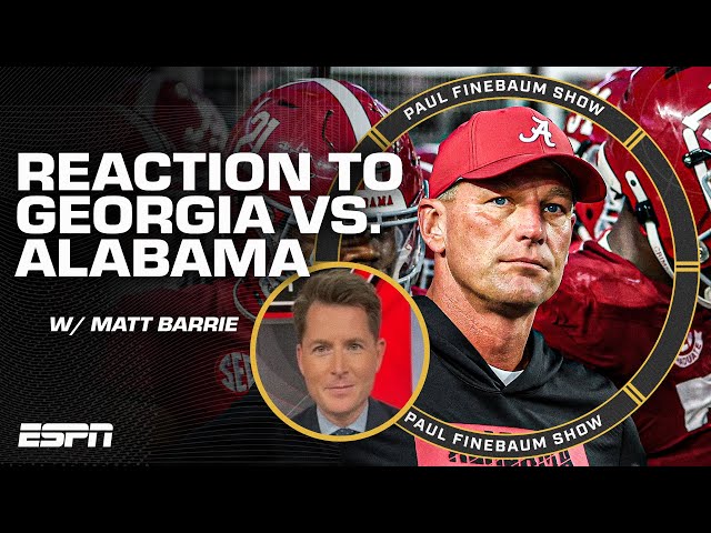 Alabama got CLOSURE on the Nick Saban era after beating Georgia - Matt Barrie | Paul Finebaum Show