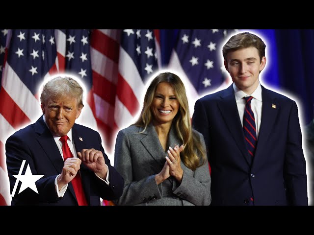 Barron Trump Towers Over Donald, Melania & Ivanka Trump During Victory Speech