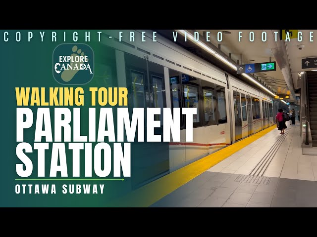 Parliament Station of Ottawa O-Train subway | Copyright-Free Video