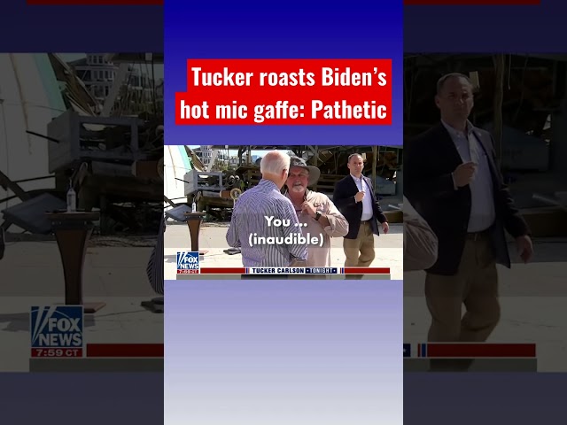 Tucker Carlson: Biden was caught on a hot mic warning his enemies #shorts