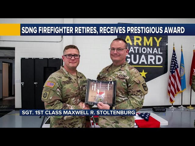 South Dakota National Guard Firefighter retires after 21 years