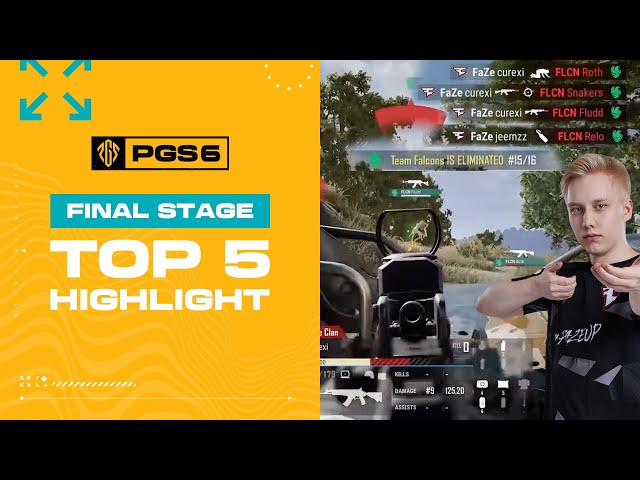 PGS 6 Final Stage TOP 5 Highlights l PUBG Esports