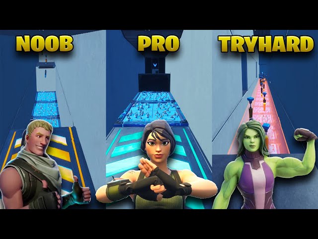 NOOB VS PRO VS TRYHARD DEATHRUN (0137-3810-6371) FORTNITE PARKOURS / DEATHRUNS