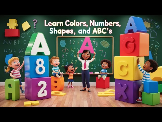 Learning ABC, Numbers, Colors, and Shapes  | Preschool Learning Videos | E-Family Channel