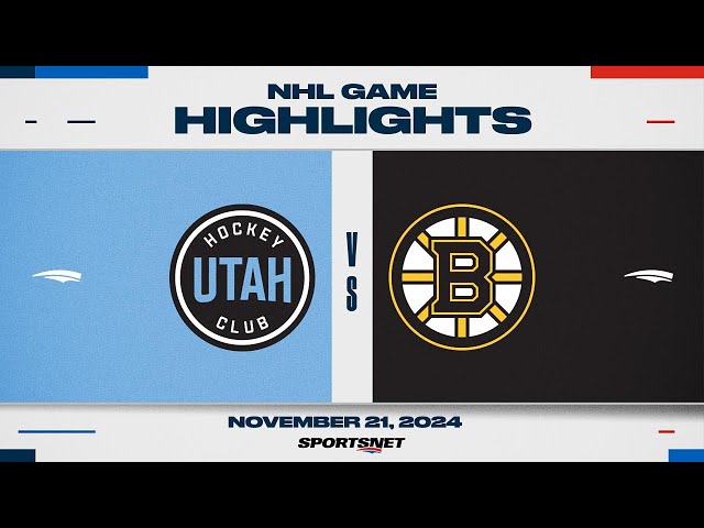 NHL Highlights | Bruins vs. Utah HC - November 21, 2024