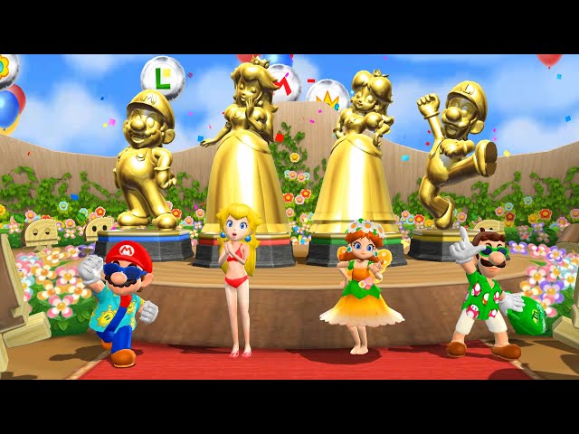 Mario Party 9 Special Step It Up - Everybody Won| Mario, Peach, Daisy, Luigi (Hardest Difficulty)