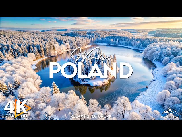 Winter Poland 4K Relaxation Film ❄️ Relaxing Music With Beautiful Nature Scenes - Amazing Winter