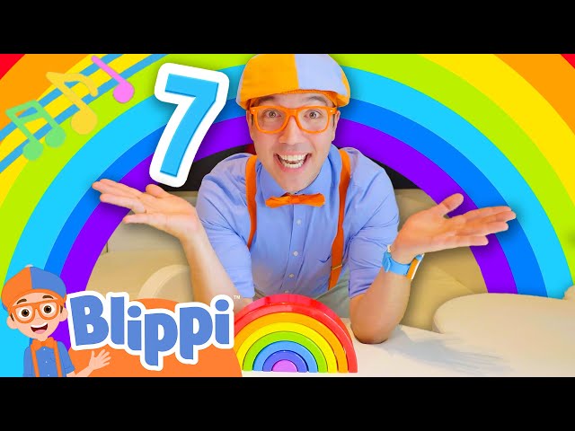 Count the Colors in the Rainbow in Blippi's BRAND NEW Numbers Song | Kids Educational Counting Songs