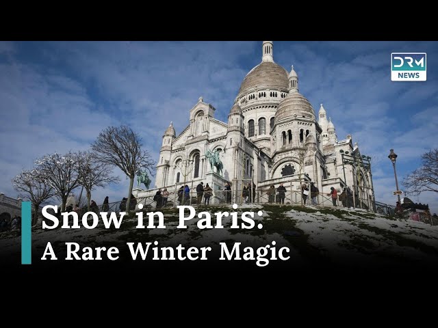 Paris Transformed: Snow Covers Sacré-Cœur and Montmartre News Today | DRM News |AL15