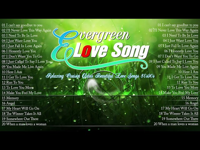 Golden Cruisin Love Songs Collection 💌 Best Evergreen Songs🍀Compilation Love Songs 80s 90s Nonstop