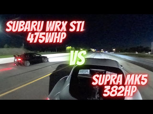 Drag Race Subaru WRX STI VS Supra MK5