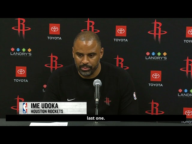 Ime Udoka after Rockets blast the Bulls, 143-107