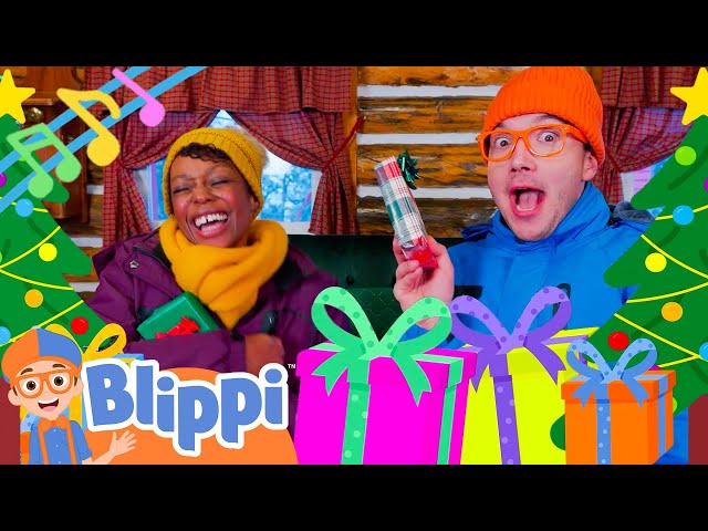 Blippi and Meekah's Gift Giving Song! | BRAND NEW Holiday Nursery Rhymes for the Family