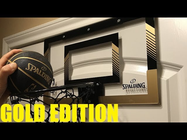 Spalding NBA Slam Jam Mini Basketball Hoop Review! GOLD EDITION!