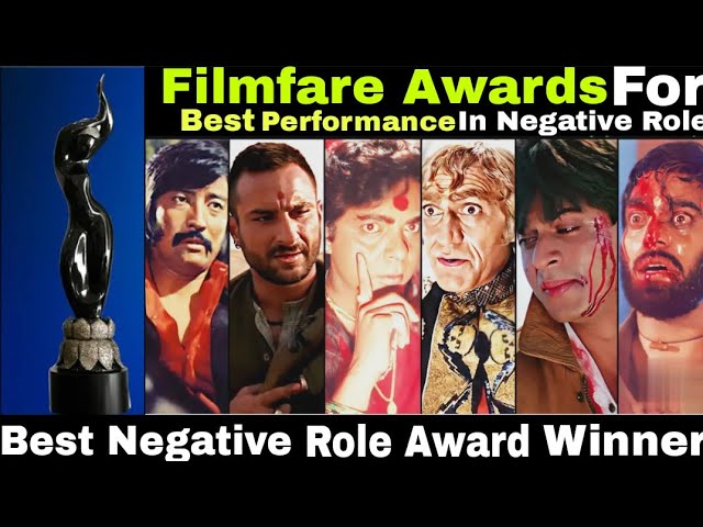 Best Negative Villains Role Filmfare Award All Time List|1992-2024|All Filmfare Award Winners