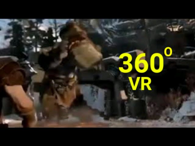 video 360 | The hunter fights the giant holding the stone.(Great, you can't miss)