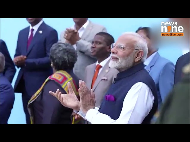 PM Modi Watches Flypast with CARICOM Leaders in Guyana | News9