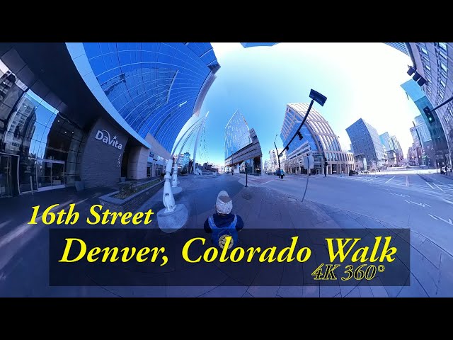 Denver, Colorado Walk | 16th Street Mall - Construction | 4K 360°