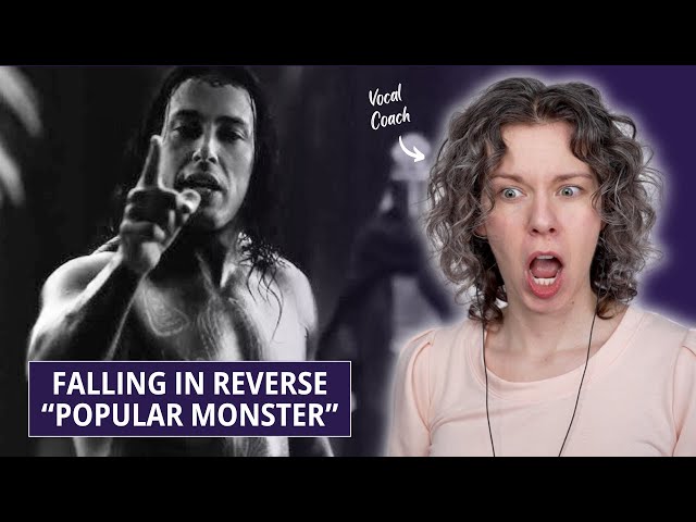 First-time reaction to FALLING IN REVERSE - Vocal Coach listens to "Popular Monster"