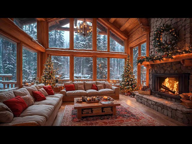 Christmas Jazz Music 2025 🎁 Warm Fireplace Sounds at Cozy Christmas Ambience 🎄 Jazz Relaxing Music