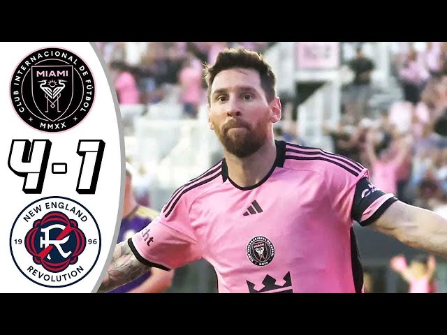 Inter Miami vs New England 4-1 - All Goals & Highlights - 2024