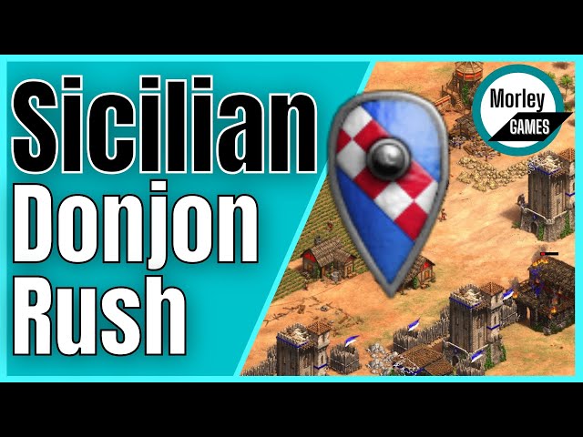 AOE2 Donjon Rush Build Order - 20 pop | Sicilians - Lords of the West