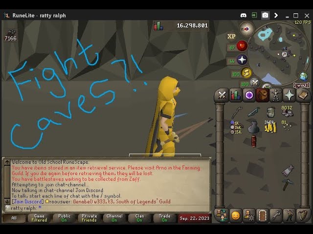 77 Cmb UIM Attempts Fight Caves with Lobsters