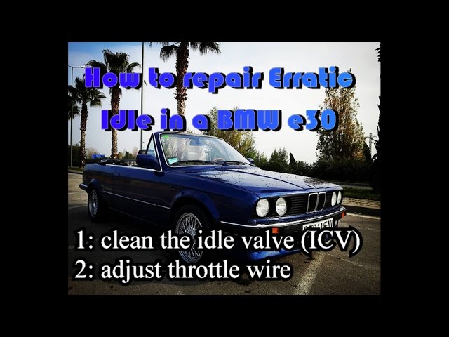 How to repair erratic idle in a Bmw e30. Idle rises & falls itself. Very unsteady.