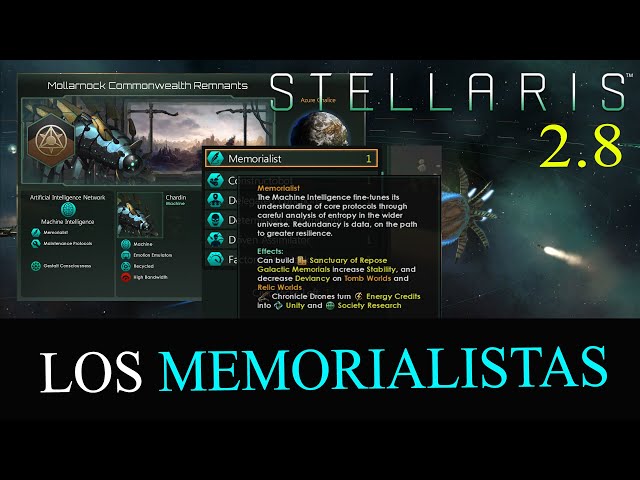 ¡NUEVA CÍVICA! Los MEMORIALISTAS (gentes dedicadas a recordar) llegan a STELLARIS