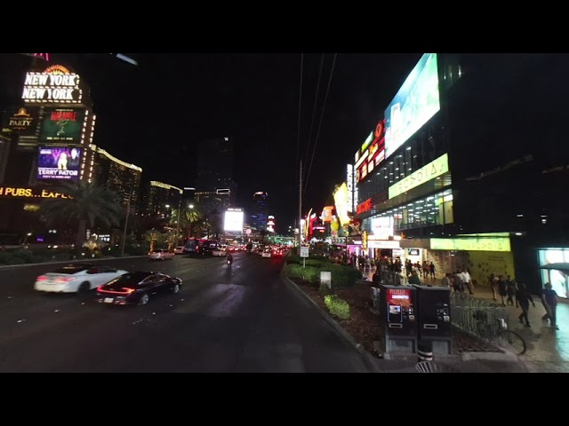 Vegas Strip on the Deuce: 8K 3D 180° VR Experience at night