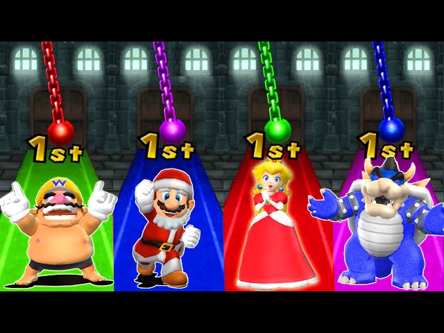 Mario Party 9 Minigames - Wario Vs Mario Vs Peach Vs Bowser (Master Difficulty)