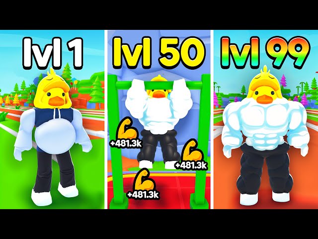 I Went From Fat NOOB to STRONG PRO in Muscle Race Simulator! (Roblox)