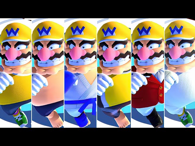 Mario & Sonic At The Olympic Games Tokyo 2020 - All Wario Outfit Collection