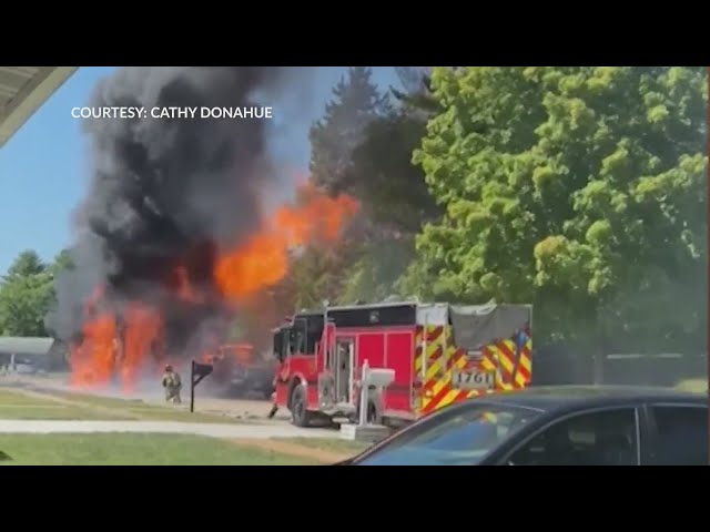 “The explosion was deafening” garbage truck fire caught on camera in Mehlville