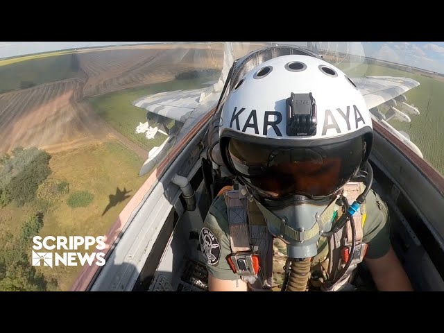 Heroic Ukrainian pilot's cockpit cam shows daring below-radar flight