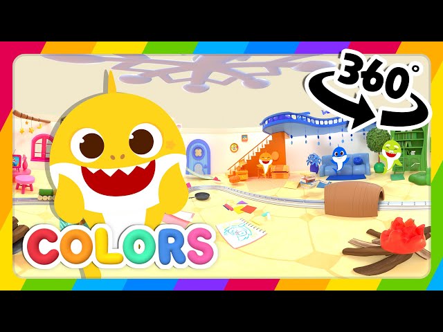 Baby Shark 360 VR Video | Baby Shark's Room | 360 Room Tour | Baby Shark Colors