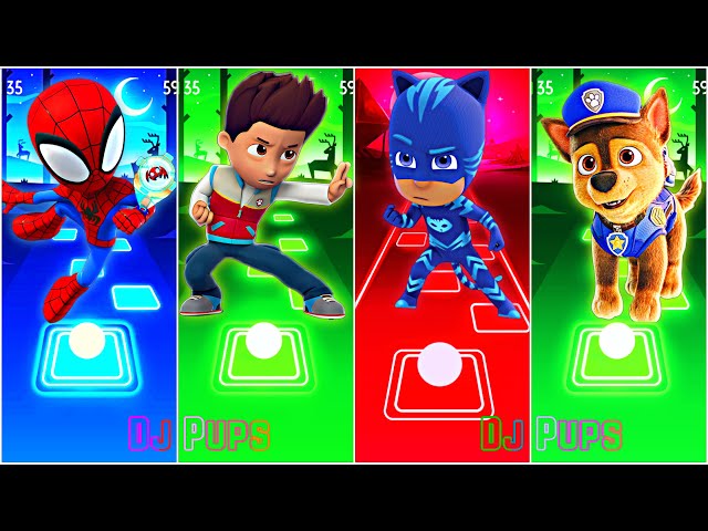 Ryder - PAW Patrol 🆚 PJ Masks 🆚 Spidey 🆚 Chase 🎶 Tiles Hop EDM Rush