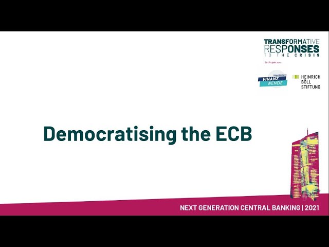 NextGen Central Banking - Democratizing the European Central Bank