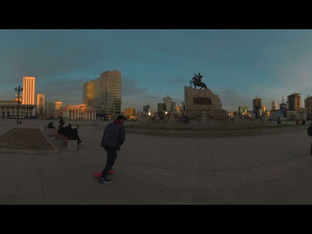 【8K】Insta 360 pro 2| Ulaanbaatar - Capital of Mongolia 2020 | Sunset Timelapse