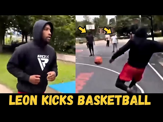 Fans Throw Basketball To Leon Edwards While He Is Jogging...