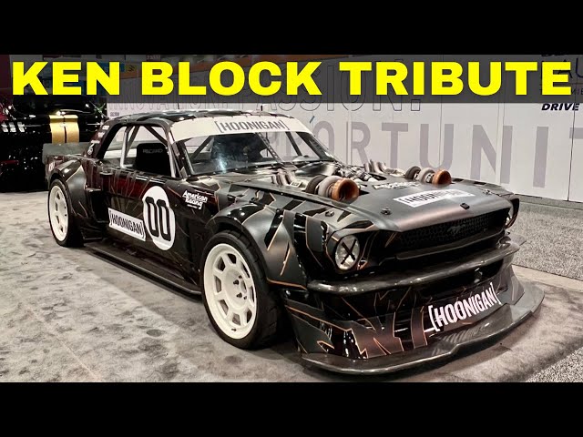 KEN BLOCK’s 1,400 HP HOONIGAN 'HOONICORN' Mustang vs 700 HP HOONIGAN Honda IndyTruck! SEMA SHOW 2022