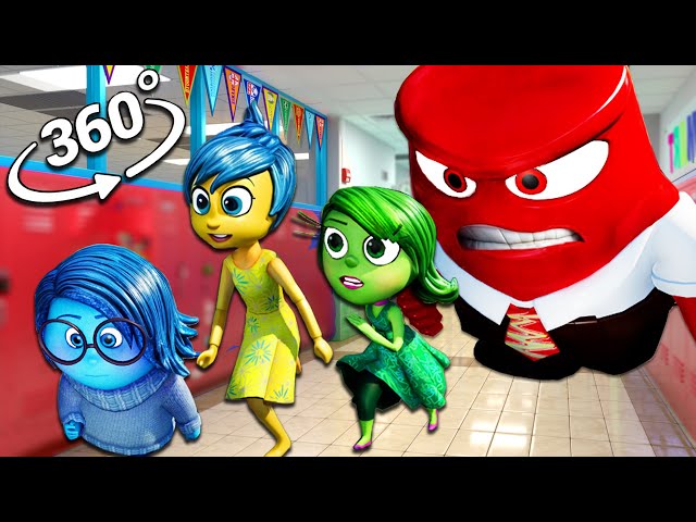 Inside Out 2 Emotions Appear In YOUR School - 360º/VR  | 4K VR 360 Video