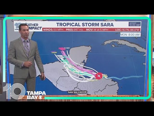 Tracking the Tropics: Tropical Storm Sara moving along Honduran coast, could impact Florida