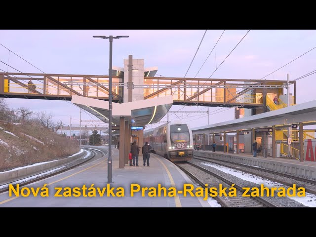 Nová zastávka linek S Praha-Rajská Zahrada, 10.12.2023 | 8K HDR