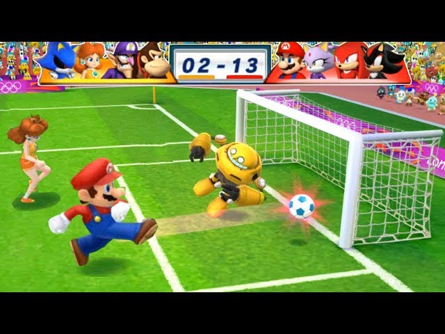 Mario & Sonic At The London 2012 Olympic Games Football #184 Mario, Blaze, Knuckles, Shadow