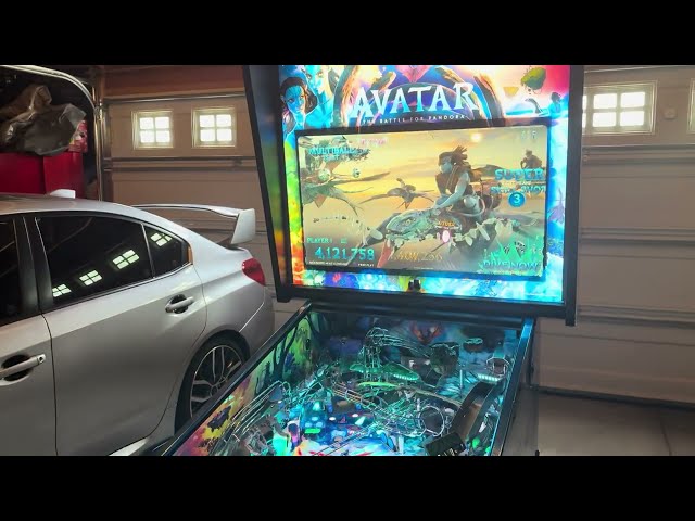 Jersey Jack Avatar Pinball - LE gameplay and at end is look underneath cabinet - video 2 of 2