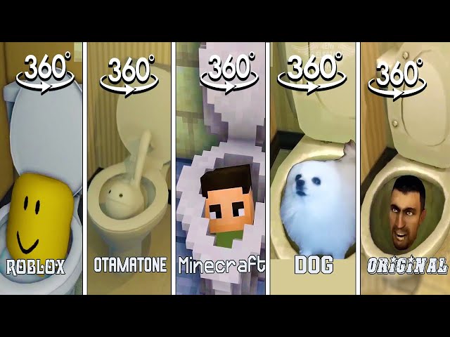 🚽🔥Skibidi Toilet MINECRAFT vs ROBLOX vs OTAMATONE vs DOG vs ORIGINAL VR 360º (ALL EPISODES)