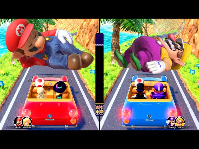 Mario Party Super Stars Minigames Battles -  Mario Vs Rosalina Vs Wario Vs Waluigi (Master CPU)