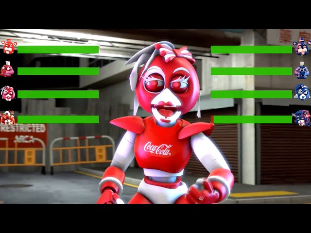 [SFM FNaF] Security Breach Coca Cola vs Pepsi Animatronics WITH Healthbars