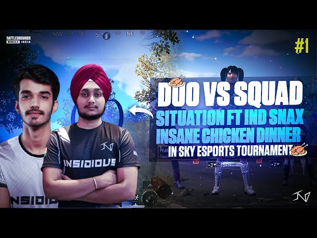 DEADLY DUO Ft @SnaxGaming  GETTING CHICKEN DINNER IN SKY ESPORTS TOURNAMENT